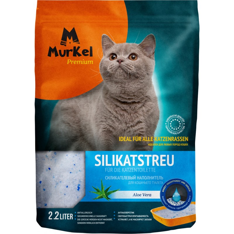 Murkel, Муркель силикагелевый наполнитель для кошек с ароматом лотуса, уп. 22л (10кг) 