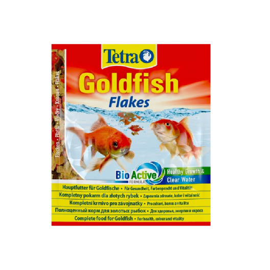 Tetra Goldfish Colour Flakes. Тетра Голдфиш колор для всех видов золотых рыбок 12гр.