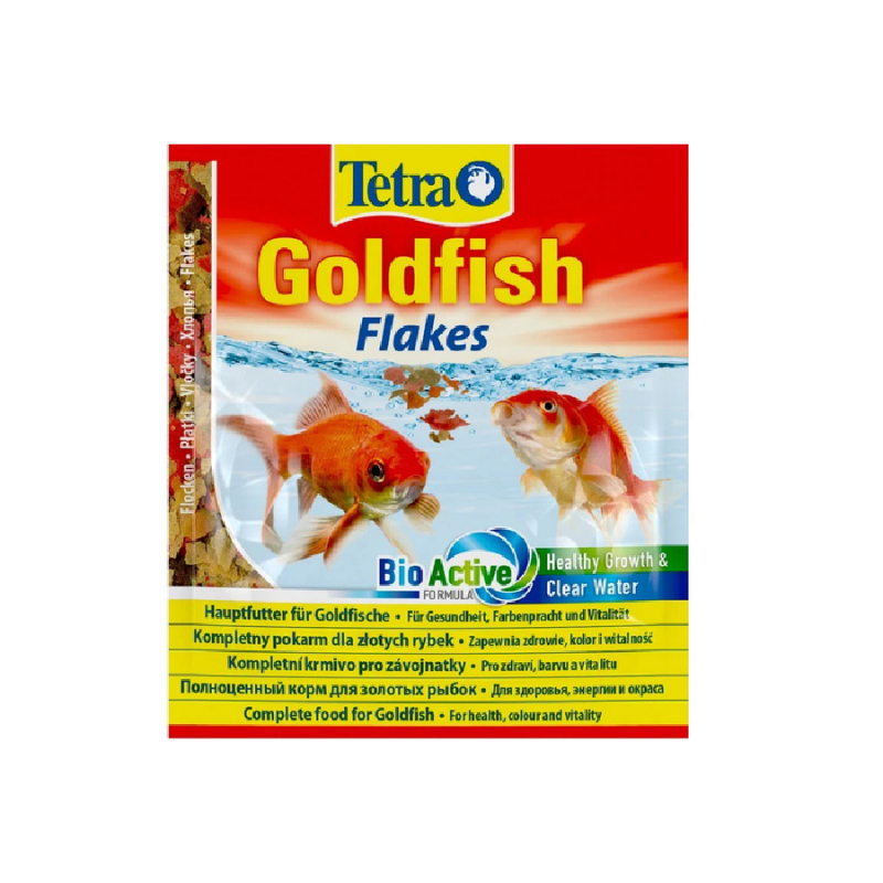 Tetra Goldfish Colour Flakes. Тетра Голдфиш колор для всех видов золотых рыбок 12гр.