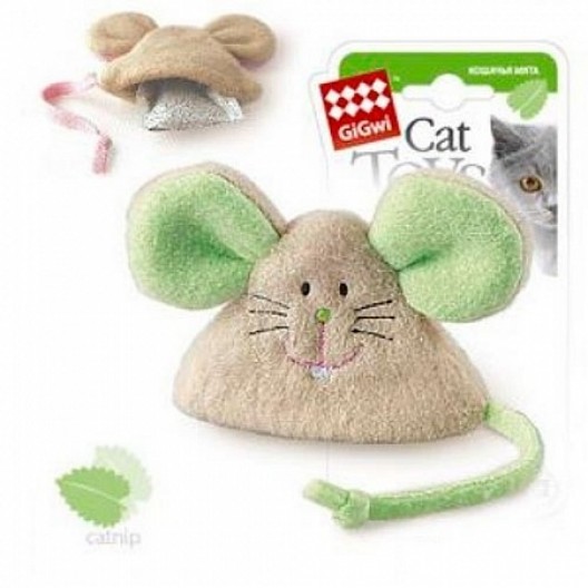 GIGWI Игрушка для кошек Мышка с кошачьей мятой 8 см АРТ 75041