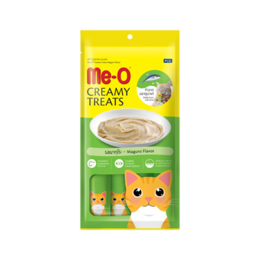 Лакомство для кошек Me-O Tuna Maguro Flavor, упаковка 4 штуки.