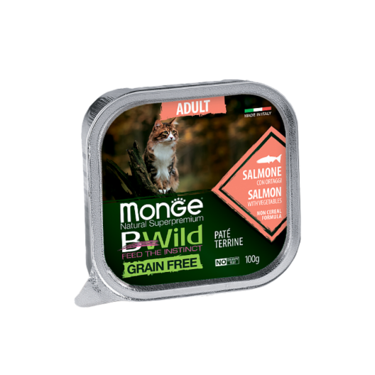 Monge B-Wild Salmon with vegetables Adult. Монже для кошек би-вайлд лосось с овощами.
