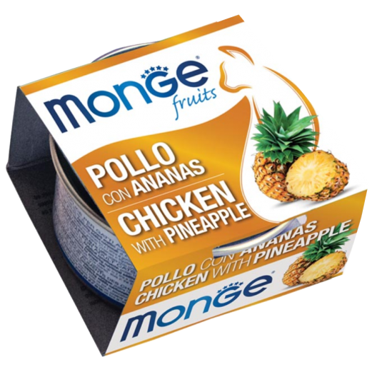 Monge Natural Fruit Chicken & Pineapple Adult. Монже для кошек с курицей и ананасом.