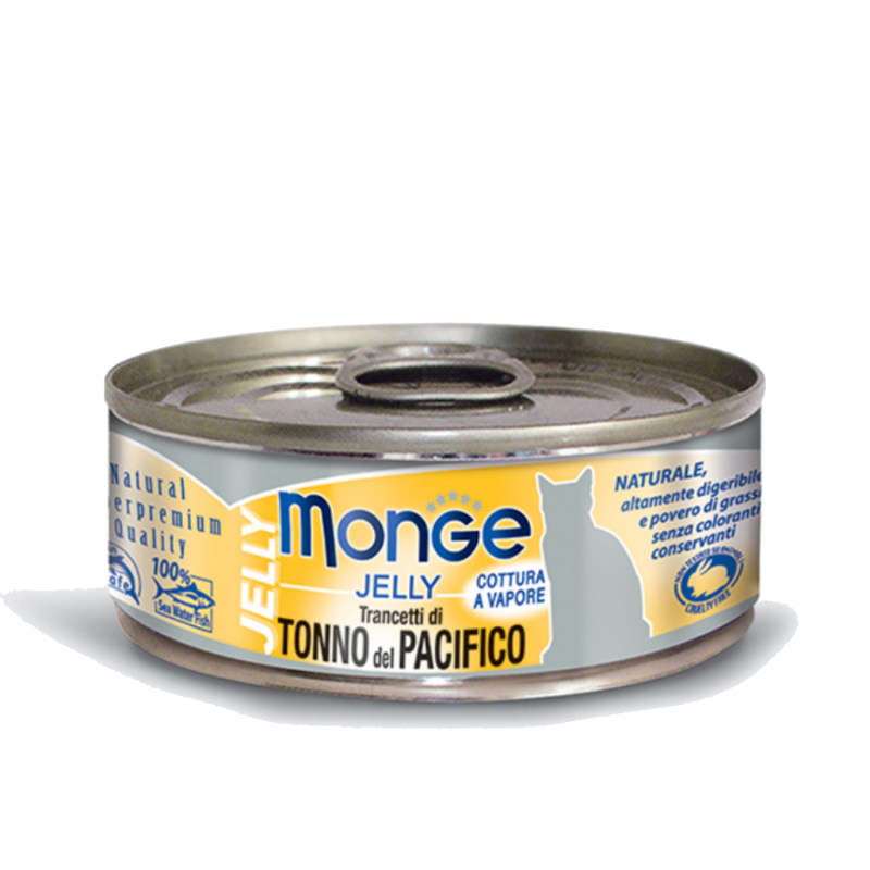 Monge Yellowfin Tuna Adult Jelly. Монже для кошек с желтоперым тунцом в желе.