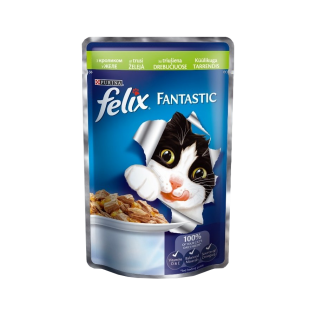 Felix Влажный корм для кошек Purina Felix Аппетитные кусочки, кролик, пауч, 85 г
