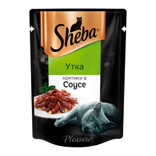 Sheba (Шеба) ломтики в соусе с уткой для кошек, 85гр.