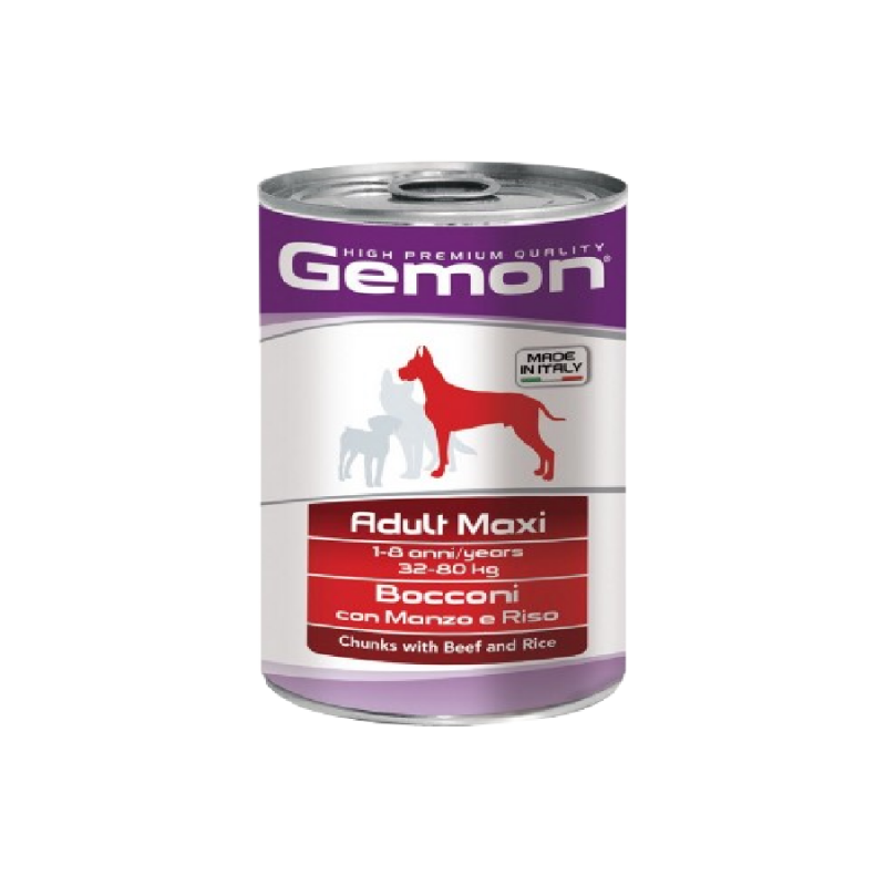 Gemon Maxi Adult 1250gr. Гемон консервы для собак крупных пород, с телятиной и рисом