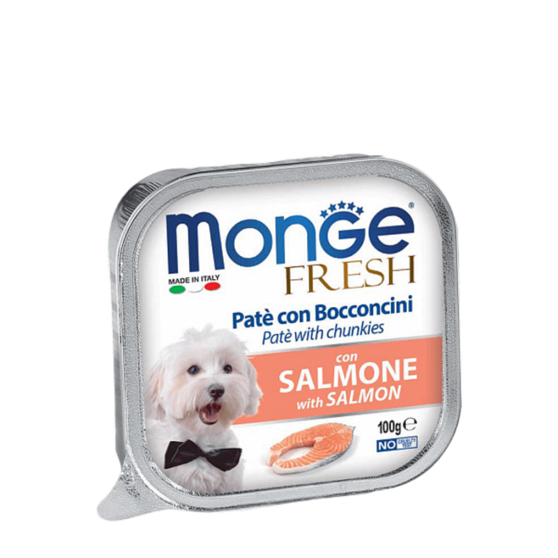 Monge Pate with salmon. Монже для взрослых собак паштет с лососем.