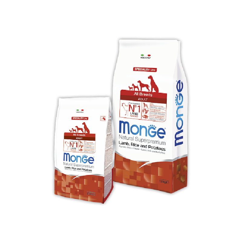 Monge Speciality line Lamb All Breeds. Монже Монопротеиновый сухой корм с ягненком и рисом для взрослых собак всех пород, 12 кг