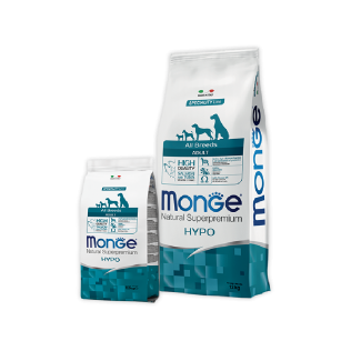 Monge Speciality line Hypo All Breeds. Монже Монопротеиновый сухой корм с лососем и тунцом для взрослых собак всех пород, 12 кг
