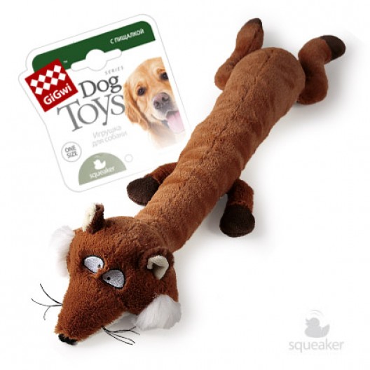 GiGwi Dog Toys. ГиГви игрушка для собак "Лиса с большой пищалкой" Арт.75231 