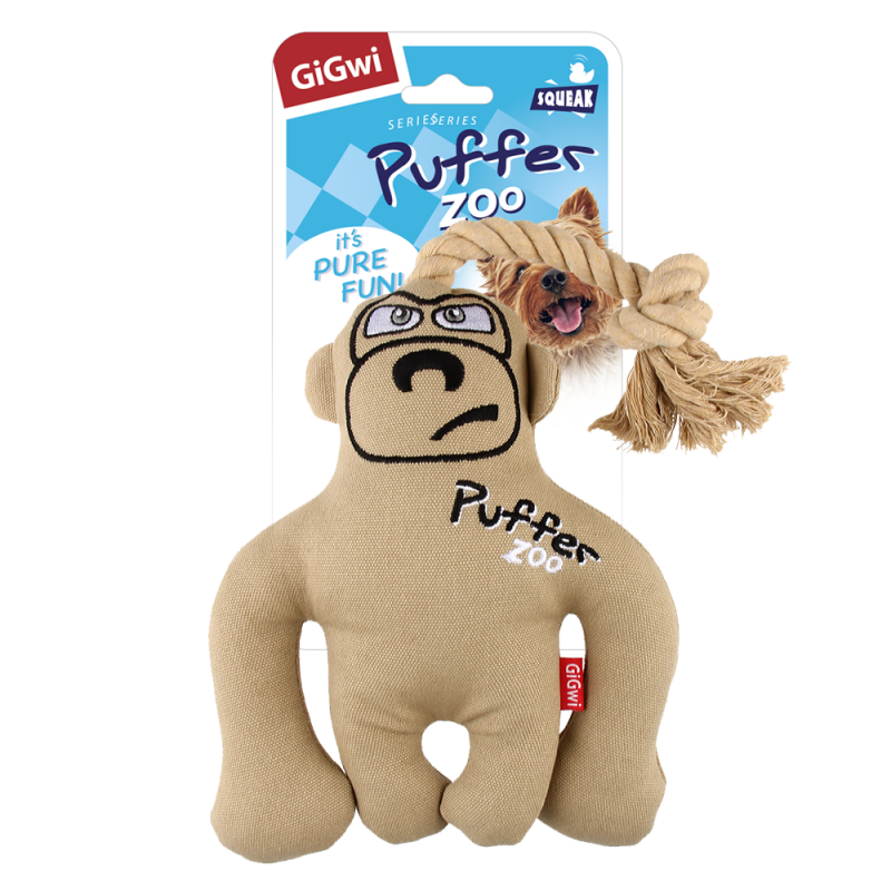 GiGwi Dog Toys. ГиГви игрушка для собак "Обезьяна с пищалкой" Арт.75501