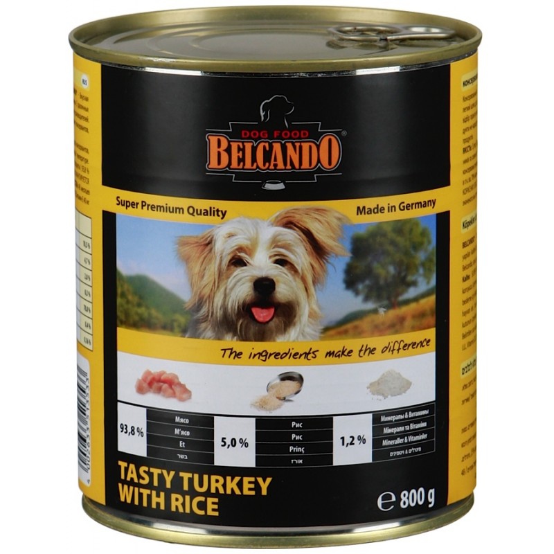 Belcando turkey & rice. Белькандо консервы для собак с индейкой и рисом, 800гр.