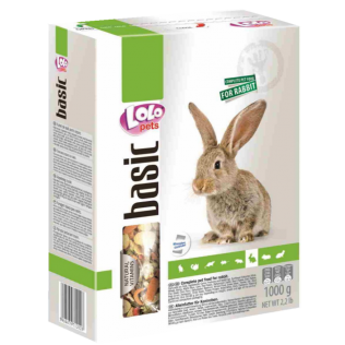 Полнорационный корм Lolo Pets Basic For Rabbit,  для кроликов. 500 гр. 