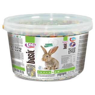 Полнорационный корм Lolo Pets Basic For Rabbit,  для кроликов.  Ведро 2 кг. 