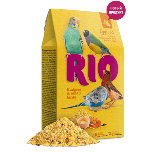 RIO EGGFOOD 250 гр. Яичный корм для волнистых попугаев и мелких птиц. 