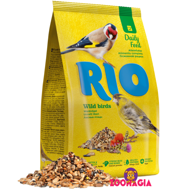 Rio Daily Feed Wild bitrds. Рио основной рацион для лесных птиц. 500гр. 