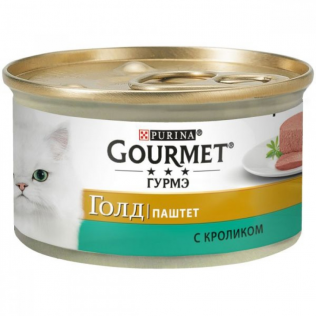 Gourmet Gold  паштет с кроликом. Гурмэ голд влажный корм паштет с кроликом.  85 гр