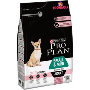 Pro Plan Dog Opti Derma Adult Small & Mini с лососем. Про план для взрослых собак мелких пород с чувствительной кожей с лососем. Пакет  7 кг. 