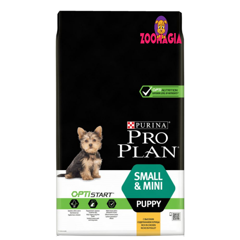 Pro Plan Dog Opti Start Small & Mini Puppy курица с рисом. Сухой корм Про план для щенков мелких пород с курицей и рисом. Пакет 7 кг. 