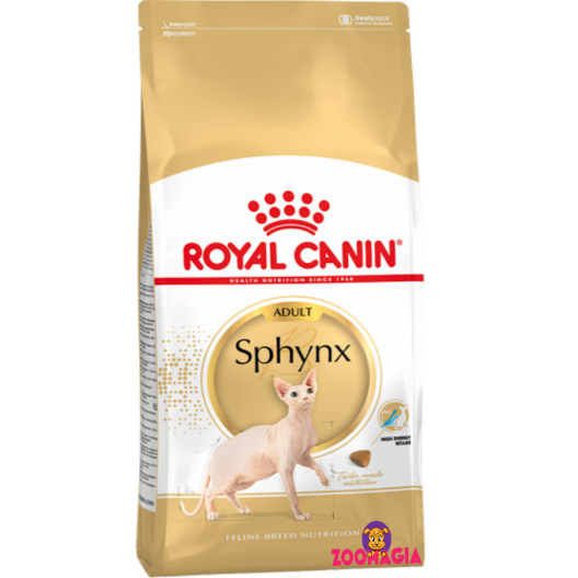 Royal Canin Sphynx-33.  Полнорационный сухой корм  Роял Канин для  взрослых кошек породы Сфинкс.  400 гр.