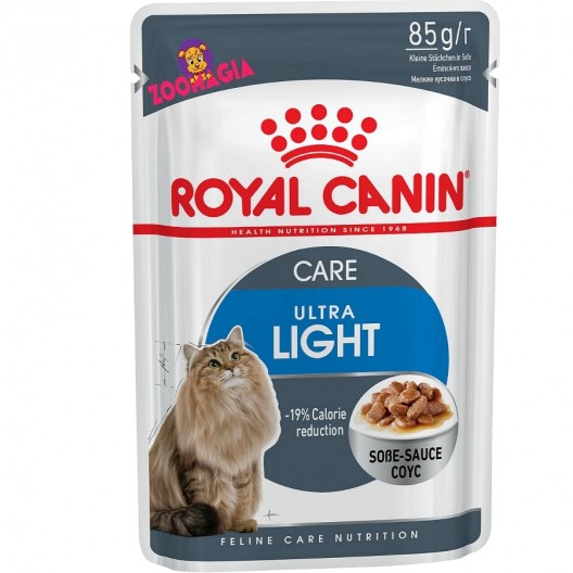Влажный корм для кошек склонных к лишнему весу в соусе Royal Canin Ultra Light, 85 гр.