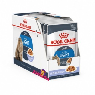 Влажный корм в желе для кошек склонных к лишнему весу Royal Canin Ultra Light In Jell, 12*85 гр.