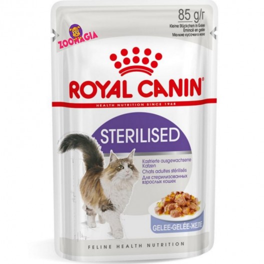 Влажный корм для стерилизованных кошек склонных к полноте Royal Canin Sterilised Jelly, 85 гр.