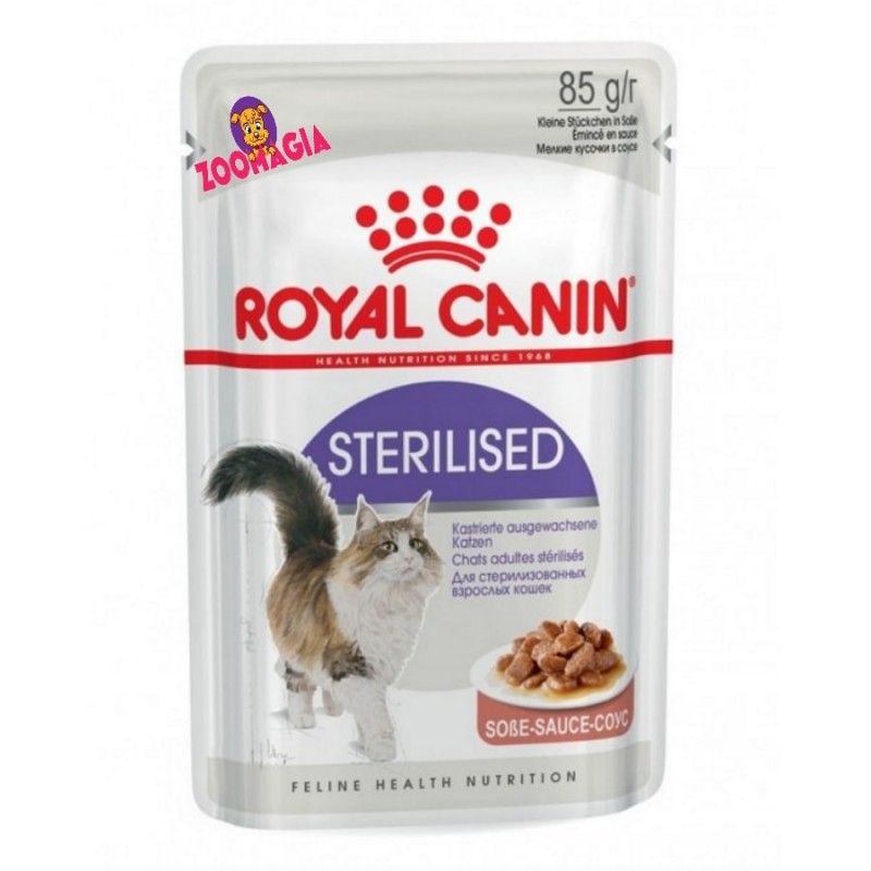 Влажный корм в соусе для стерилизованных кошек склонных к полноте, старше 1 года Royal Canin Sterilised Pork Free, 85 гр.