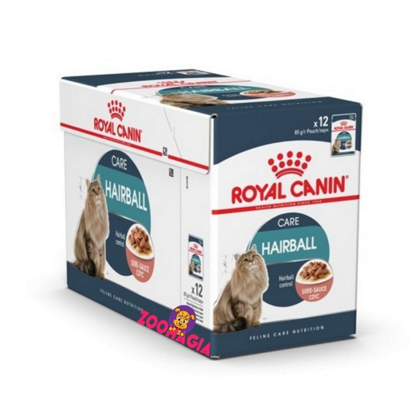 Влажный корм для кошек для снижения риска образования комочков Royal Canin HairBall Care, 12*85 гр.