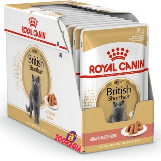 Влажный корм для взрослых кошек британской породы Royal Canin British Shorthair, 12*85 гр.