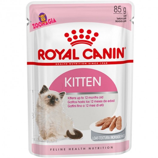 Корм для котят во второй фазе роста Royal Canin Kitten In Loaf. Влажный корм для котят в нежном паштете, 85 гр