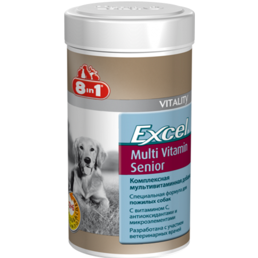 Multi Vitamin Senior. Эксель мультивитамины для пожилых собак. 70таблеток. 